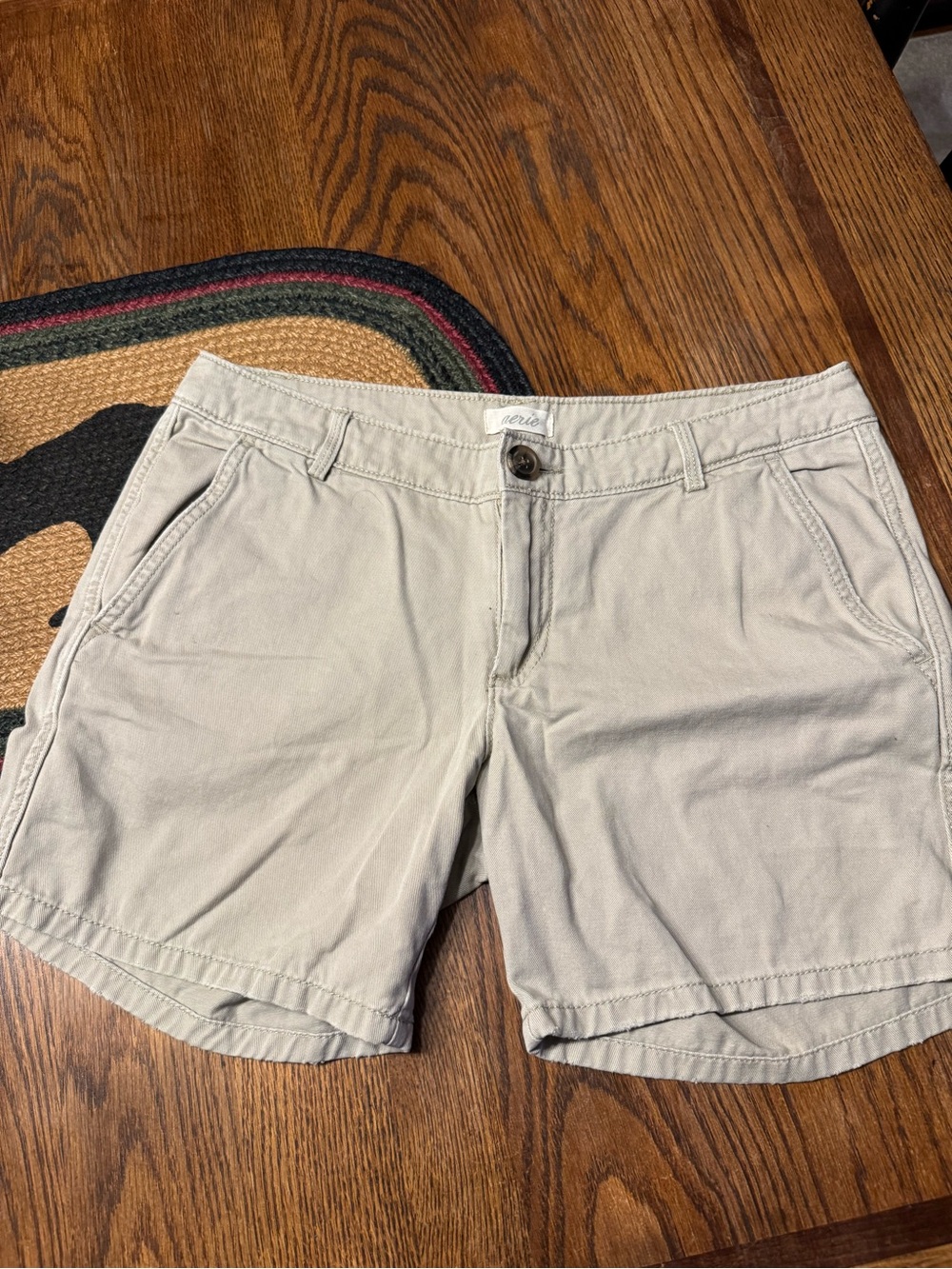 aerie Light Tan Chino Bermuda Shorts